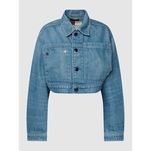 G-Star Raw Cropped Denim Jacket Japanese Fabric Antique Faded Moonlit Ocean Med